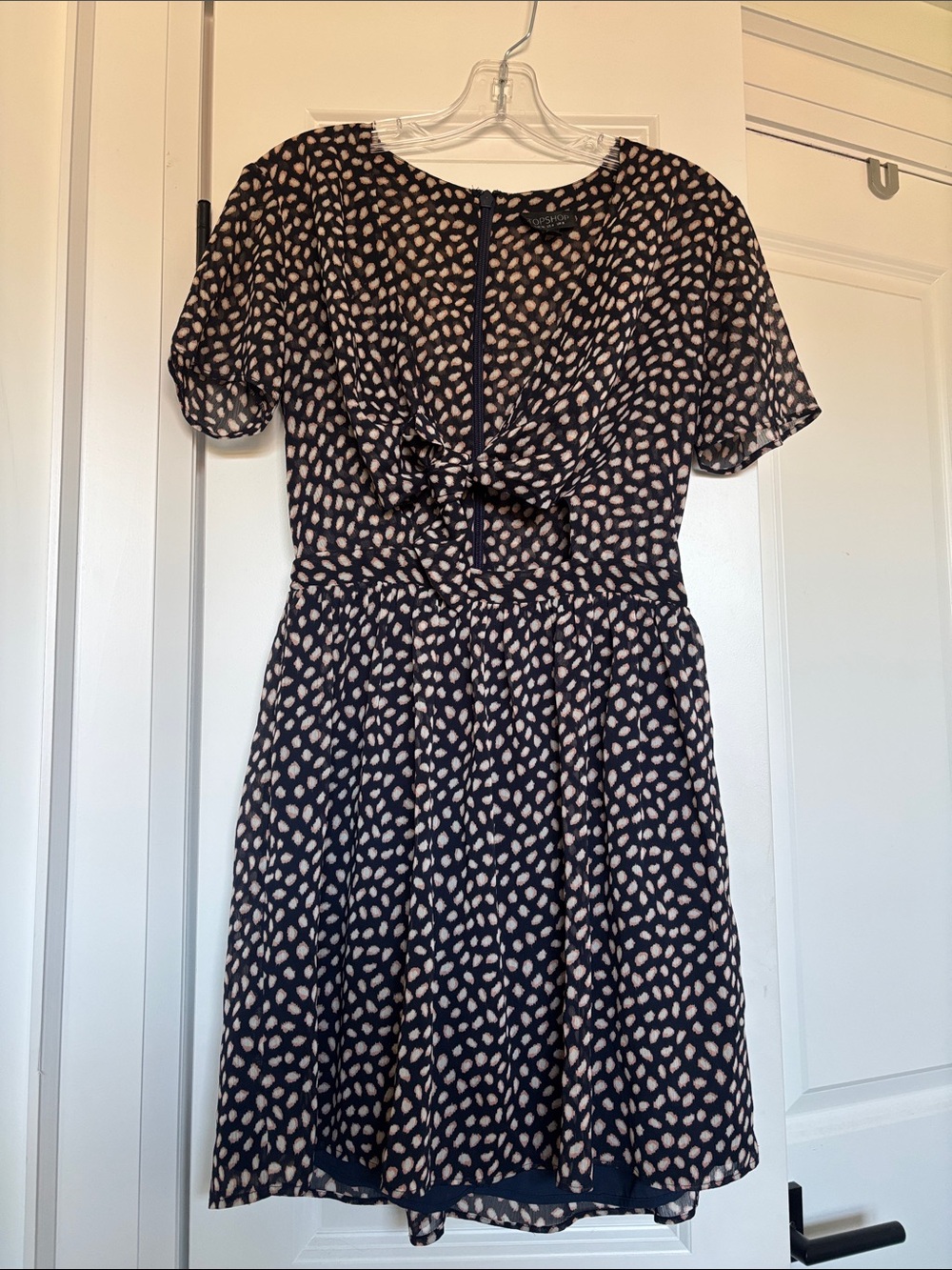 Topshop printed mini Dress with front cut out